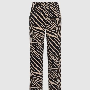 LAURA Olivia Zebra Print Wide-Leg Pants
