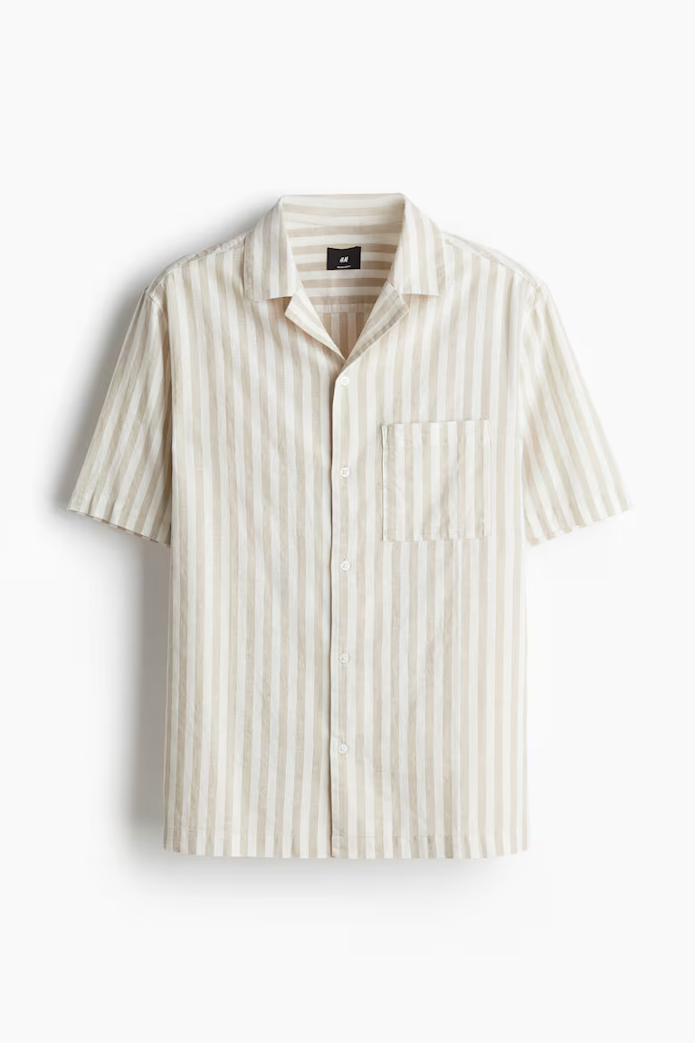 Beige/white striped