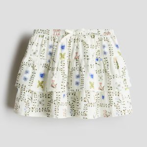 H&M Printed Tiered Skirt