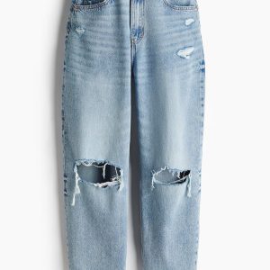 H&M High Rise Barrel Leg Jeans