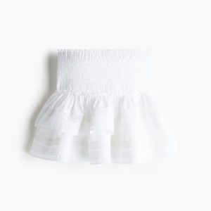 H&M LACE-INSET TIERED SKIRT
