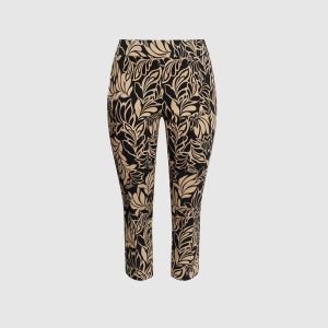LAURA Floral Pull-On Ankle Pants