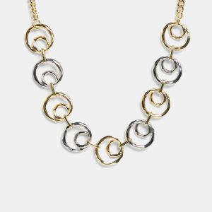 Laura Two-Tone Hoop Chain Necklace
