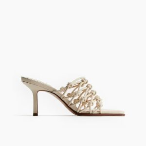 H&M Knot-detail Heeled Sandals