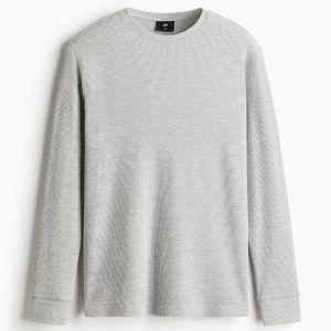 H&M Slim Fit Waffled Jersey Shirt