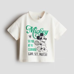 H&M Cotton T-Shirt with Printed Motif