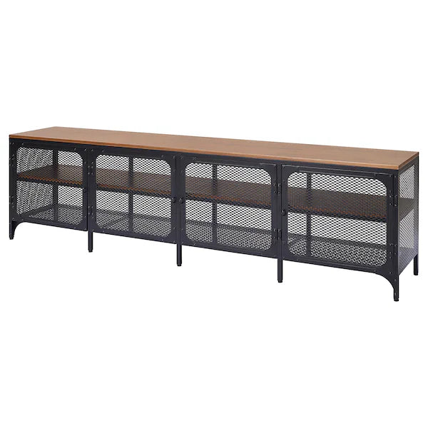 IKEA FJÄLLBO TV unit, black, 78x17 3/4x21 1/4 "