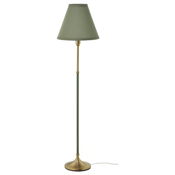 IKEA FLYGHÖJD Floor lamp, brass/green-gray