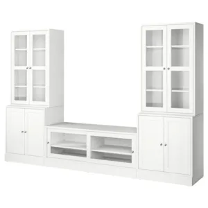 IKEA HAVSTA TV storage combination/glass doors, white, 126 3/4x18 1/2x83 1/2 "