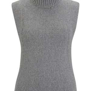 BOSS Cotton and wool-blend rollneck sweater vest