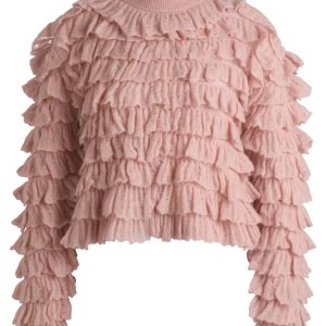HUGO OVERSIZE-FIT MOCK-NECK SWEATER WITH FRILLED STRUCTURE