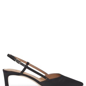 BOSS Slingback pumps in soft satin with pointed toe