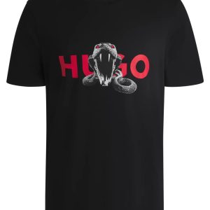 HUGO OVERSIZE-FIT T-SHIRT IN COTTON WITH ANIMAL GRAPHIC