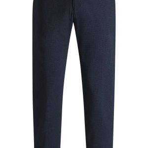 Boss Slim-fit trousers in micro-patterned performance-stretch fabric