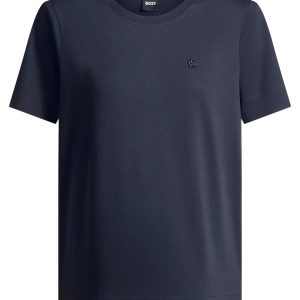 BOSS Mercerized-cotton T-shirt with Double B monogram