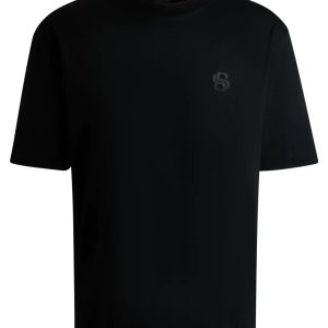 BOSS SELECTED BY SHOHEI OHTANI MERCERIZED-COTTON T-SHIRT WITH DOUBLE B MONOGRAM