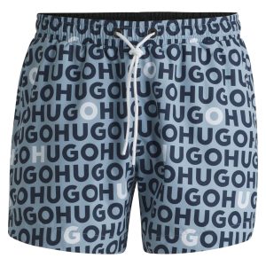 Hugo Logo-print swim shorts with drawcord
