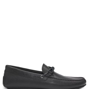 Boss Grained-leather moccasins with driver sole