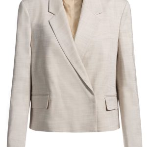 BOSS REGULAR-FIT BLAZER IN MELANGE STRETCH FABRIC