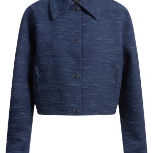 BOSS RELAXED-FIT BLAZER WITH FLORAL STRUCTURE