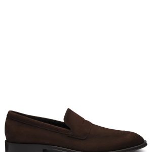 Boss Italian-made suede loafers with penny trim