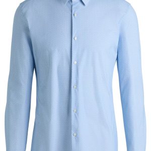 BOSS SLIM-FIT SHIRT IN PRINTED PERFORMANCE-STRETCH JERSEY