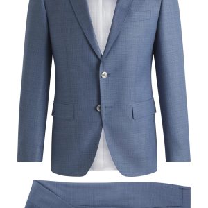 Boss Slim-fit suit in patterned wool