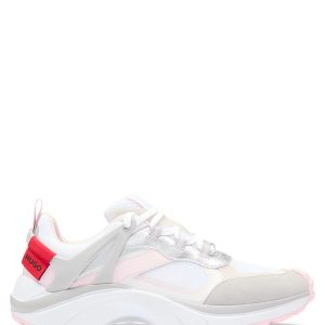HUGO Running-inspired trainers with mesh and suede