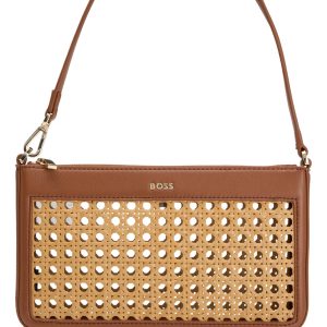 BOSS WOVEN SHOULDER BAG WITH PARTIALLY DETACHABLE HANDLE