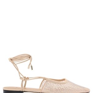 BOSS Mesh mules with rhinestone embellishments