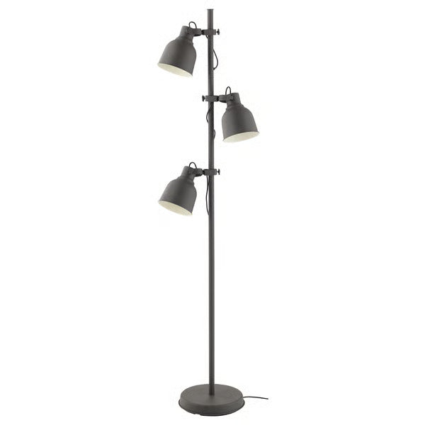 IKEA HEKTAR Floor lamp with 3-spotlights, dark gray
