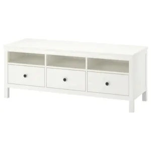 IKEA HEMNES TV unit, white stain, 58 1/4x18 1/2x22 1/2 "