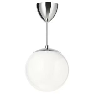 IKEA HÖLJES Pendant lamp, white, 10 "