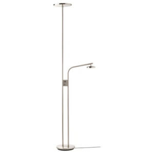 IKEA ISJAKT LED floor uplighter/reading lamp, dimmable/nickel plated, 71 "
