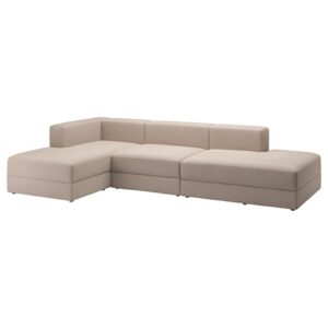 IKEA JÄTTEBO 3.5-seat mod sofa w chaise, Samsala gray-beige