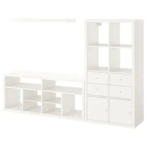 IKEA KALLAX / LACK TV storage combination, white, 88 1/4x15 3/8x57 7/8 "
