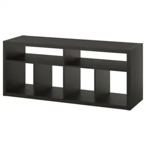 IKEA KALLAX TV unit, black-brown, 57 3/4x23 1/2 "