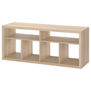 IKEA KALLAX TV unit, white stained oak effect, 57 3/4x23 1/2 "