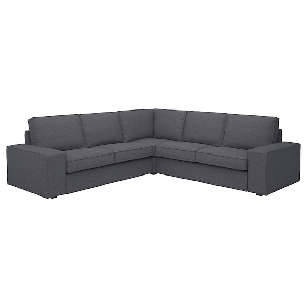 IKEA KIVIK Sectional, 4-seat corner, Gunnared medium gray