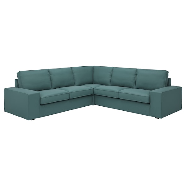 IKEA KIVIK Sectional, 4-seat corner, Kelinge gray-turquoise
