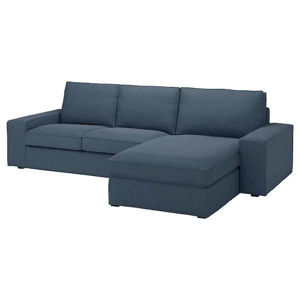 IKEA KIVIK Sofa with chaise, Gunnared blue