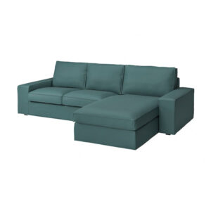 IKEA KIVIK Sofa with chaise, Kelinge gray-turquoise