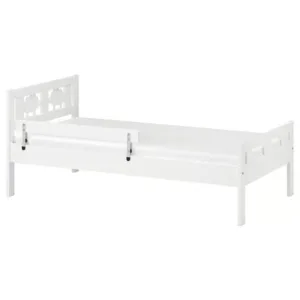 IKEA KRITTER Bed frame with slatted bed base, white, 27 1/2x63 "