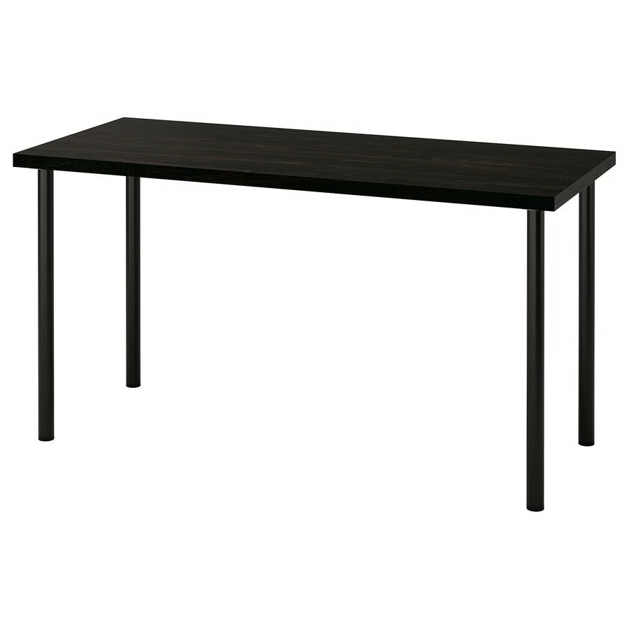 IKEA LAGKAPTEN / ADILS Desk, black-brown/black, 55 1/8x23 5/8 "