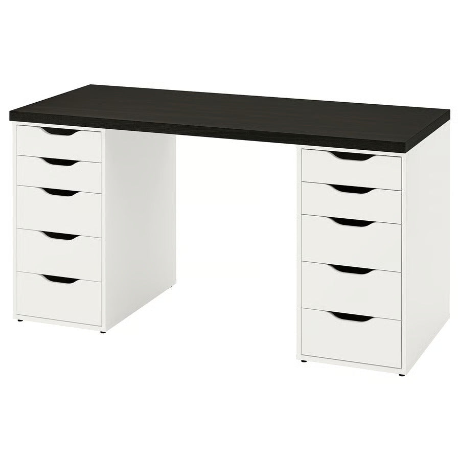 IKEA LAGKAPTEN / ALEX Desk, white anthracite/white, 55 1/8x23 5/8 "