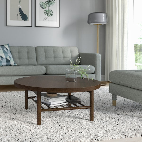 IKEA LISTERBY Coffee table, dark brown beech veneer, 35 3/8 " - Image 2