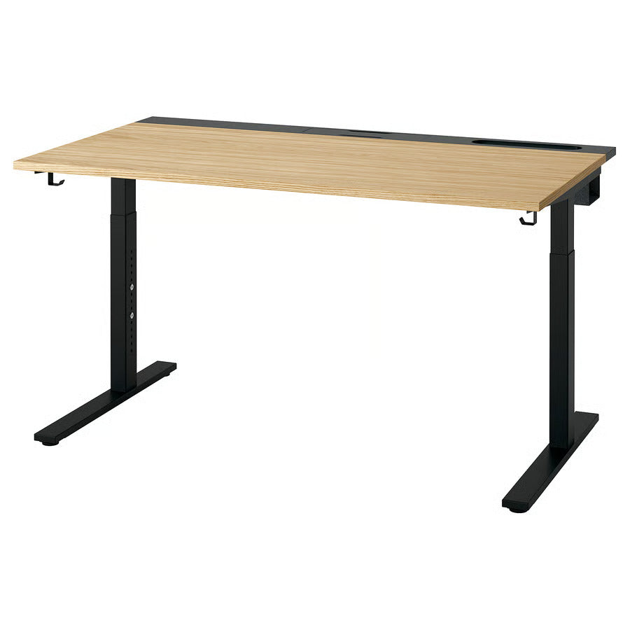 black/oak veneer