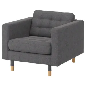 IKEA MORABO Armchair, Gunnared dark gray/wood