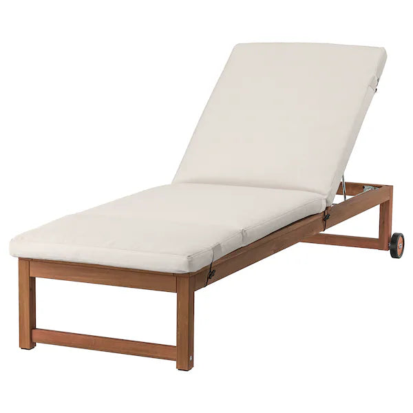 IKEA NÄMMARÖ Chaise, outdoor light brown stained/Frösön/Duvholmen beige