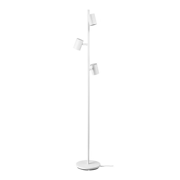 IKEA NYMÅNE Floor lamp with 3-spotlights, white